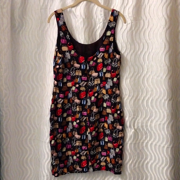 80 - 90's VTG Nicole Miller Iconic Silk Sleevless Tank Mini Dress Sz 8 Rare - Picture 2 of 8